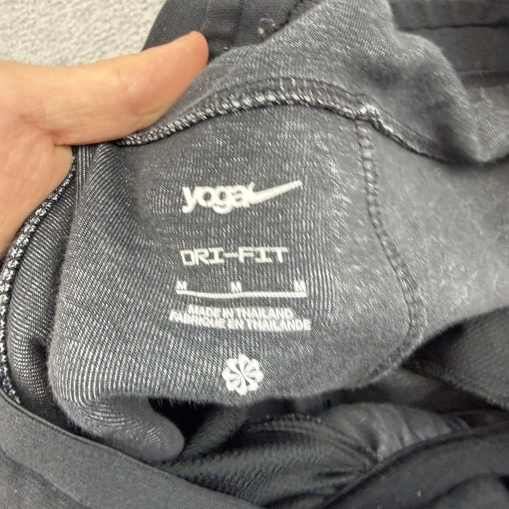 Nike Yoga Restore Training Jogger Pants Mens Medium Black Dri Fit Black Heather